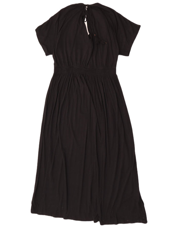 Rochie Maxi pentru Damă Marks & Spencer UK 20 2XL Bumbac Floral Negru