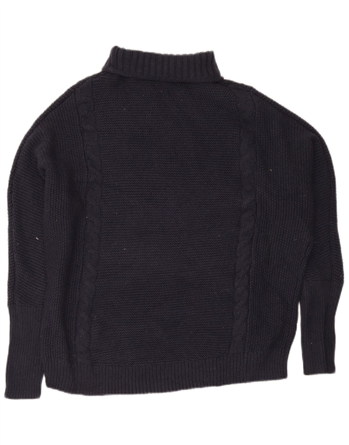 Gap Pulover supradimensionat cu gât rulat pentru femei UK 16 Mare nailon bleumarin