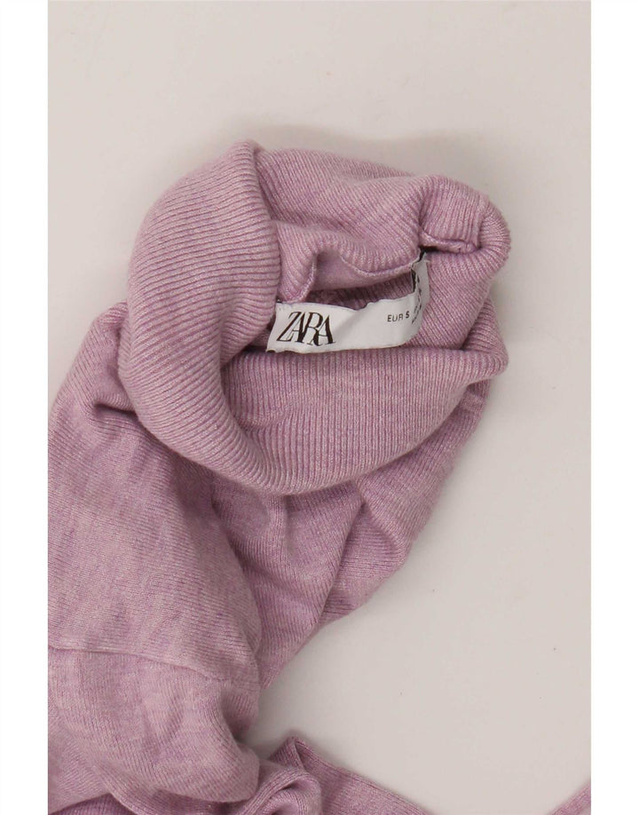 Pulover pentru femei cu gât rulat Zara UK 10 mic roz