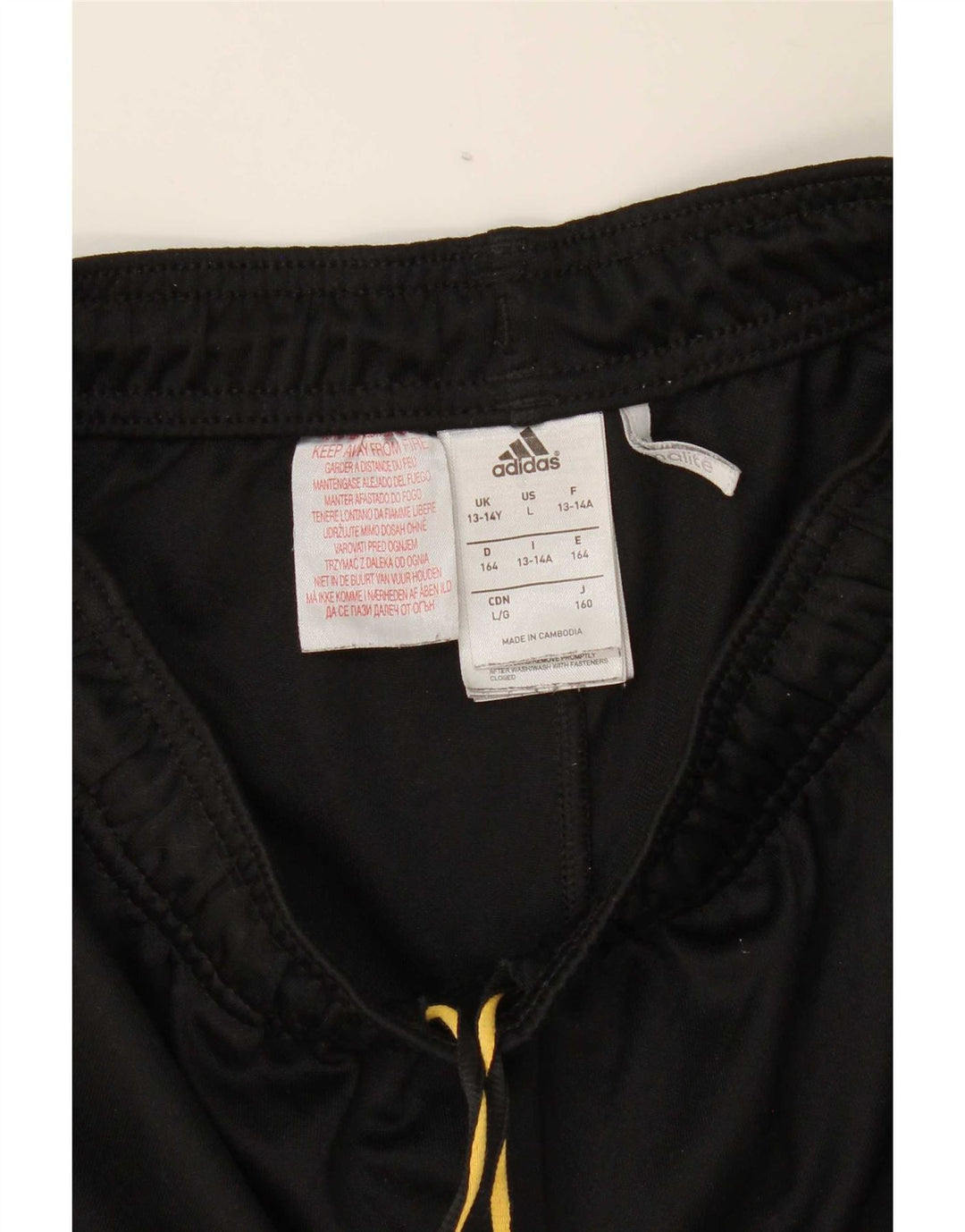 Pantaloni de trening Adidas Climalite pentru baieti 13-14 ani poliester negru