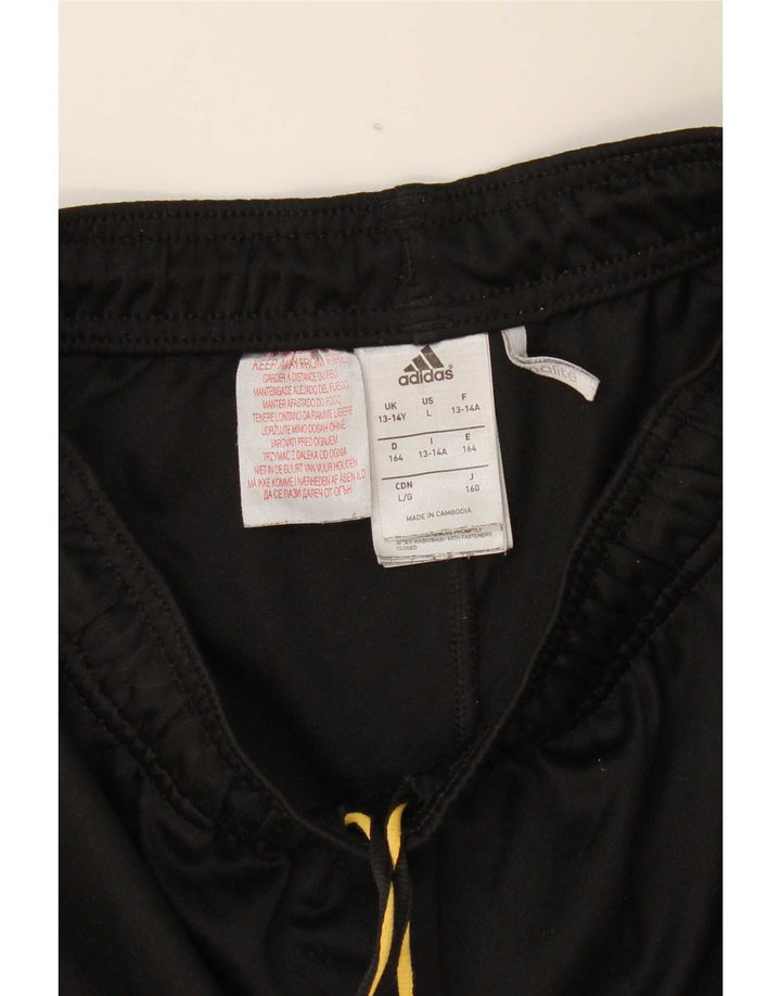 Pantaloni de trening Adidas Climalite pentru baieti 13-14 ani poliester negru