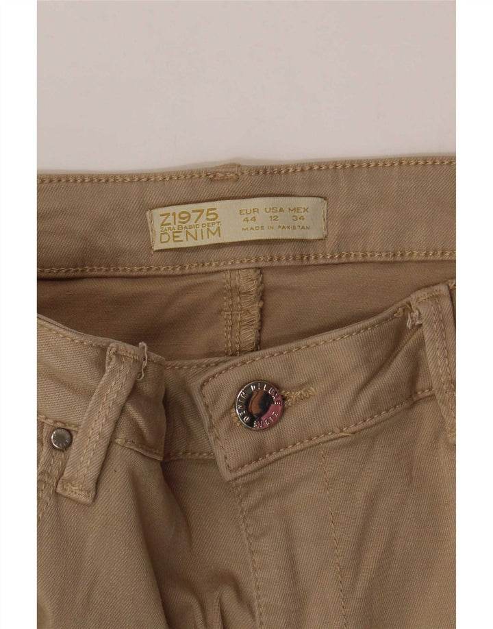 Blugi slim pentru femei Zara EU 44 XL W34 L30 Bej