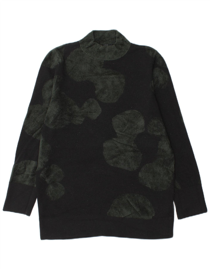 Pulover Cos pentru femei cu gât țestoasă, UK 10, lână neagră, color block