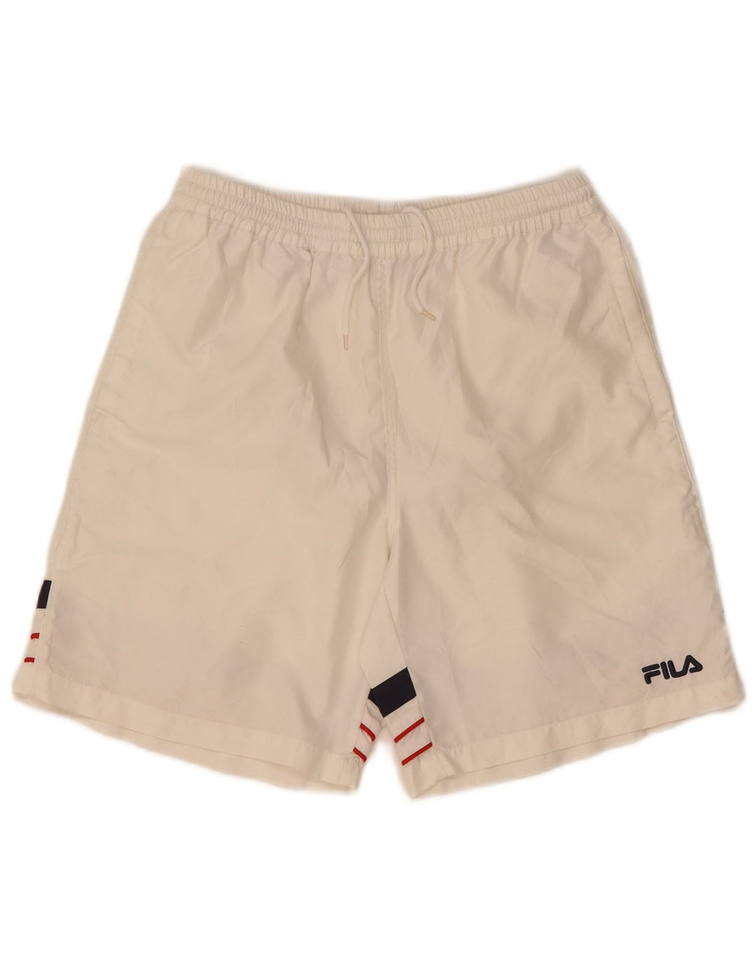 Pantaloni scurți sport Fila pentru bărbați, poliester cu dungi albe medii
