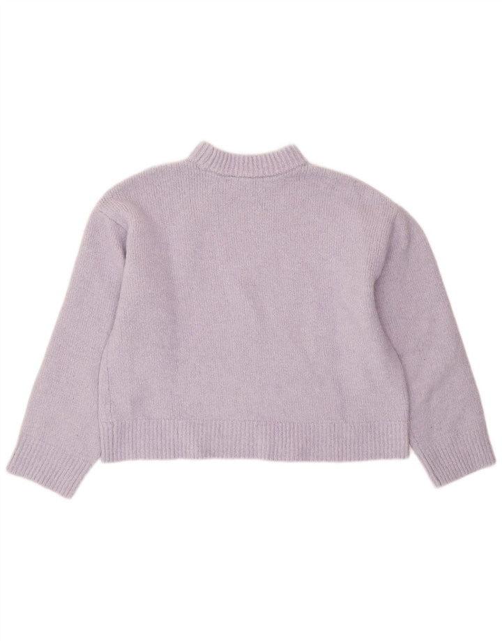Pulover cu gât țestoasă pentru femei Zara UK 14 Poliester violet mediu