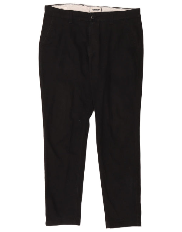 Pantaloni chino pentru bărbați Jack & Jones Slim Fit L34 L32 Negru