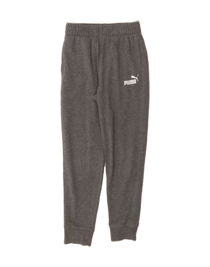 PUMA Boys Tracksuit Trousers Joggers 10-11 Years Medium Grey Cotton Vintage Puma and Second-Hand Puma from Messina Hembry 