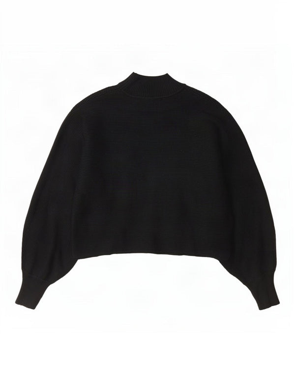 Pulover cu gât țestoasă pentru femei Zara UK 12 Medium Black Dunge