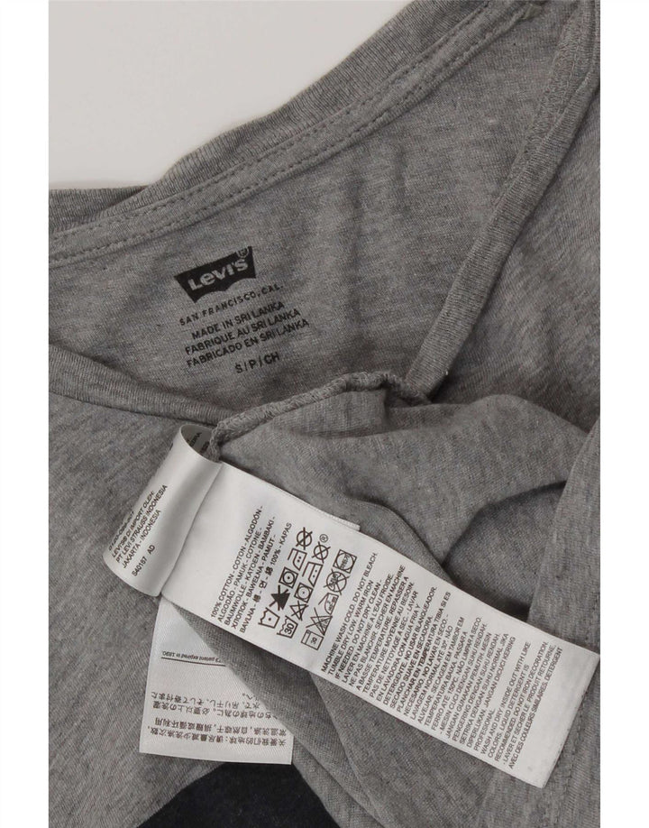 Tricou grafic Levi's pentru bărbați Top mic, gri, bumbac cu pete