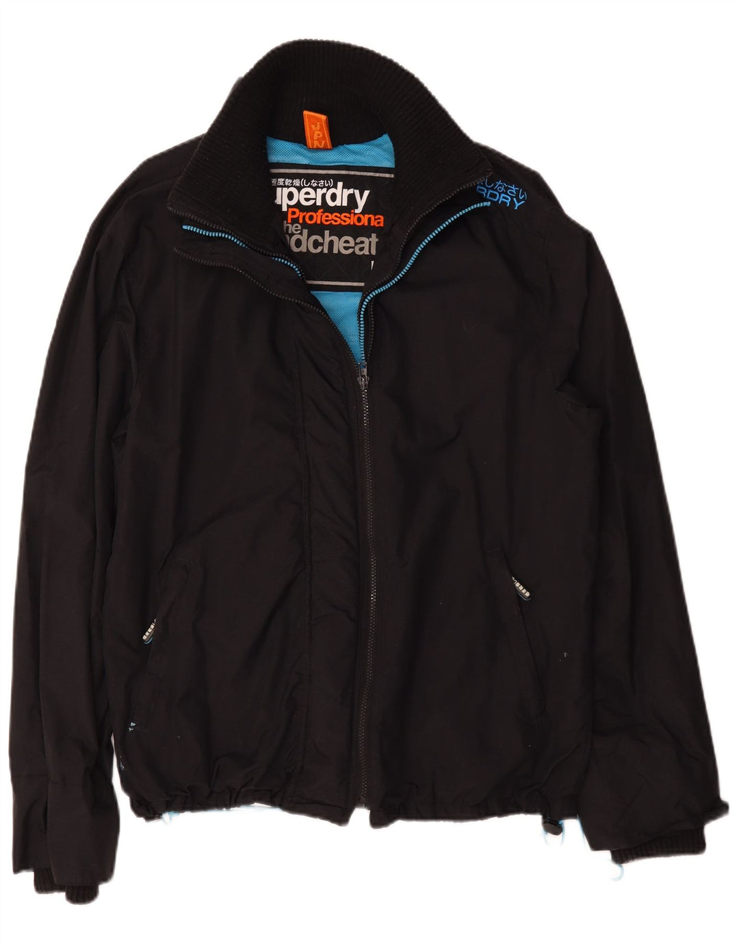 Jachetă Windbreaker cu grafică Superdry pentru bărbați UK 44 2XL Nylon negru