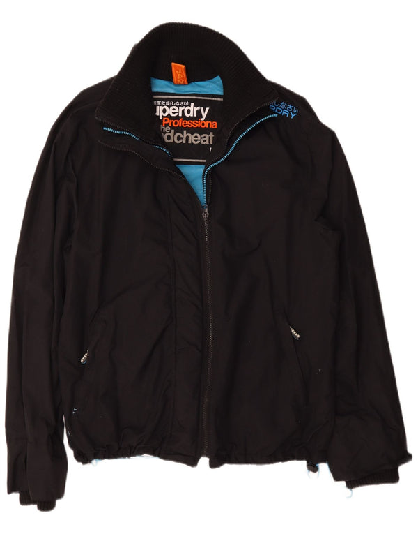 Jachetă Windbreaker cu grafică Superdry pentru bărbați UK 44 2XL Nylon negru