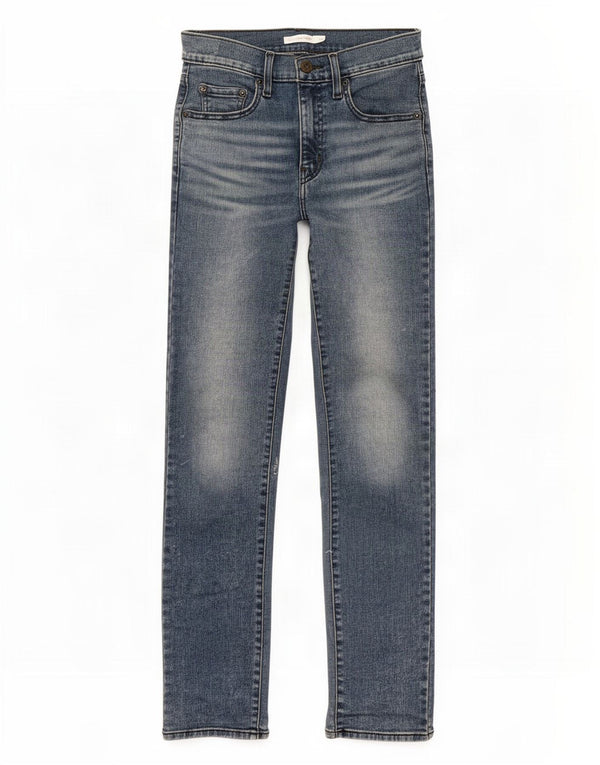 Blugi drepti cu talie mare Levi's 724 pentru femei L26 L30 bumbac albastru