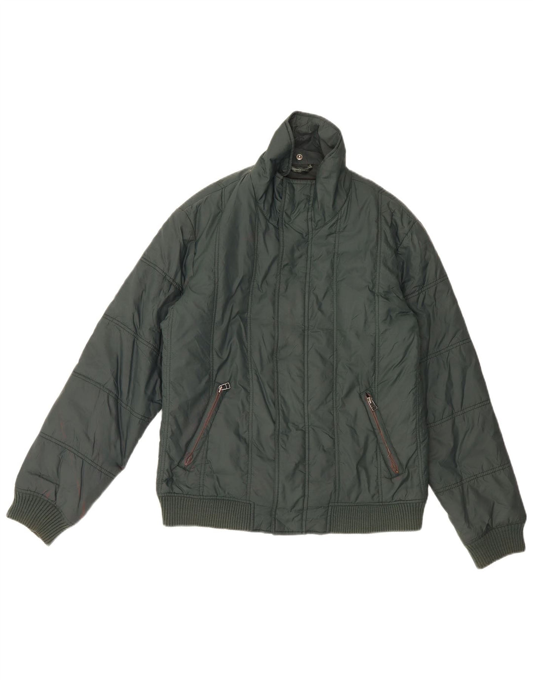Jachetă căptușită pentru bărbați Zara UK 40 mare, verde, nailon