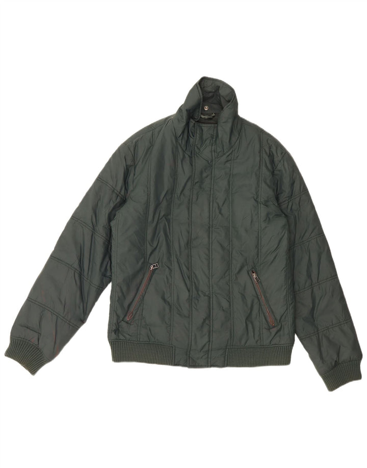 Jachetă căptușită pentru bărbați Zara UK 40 mare, verde, nailon