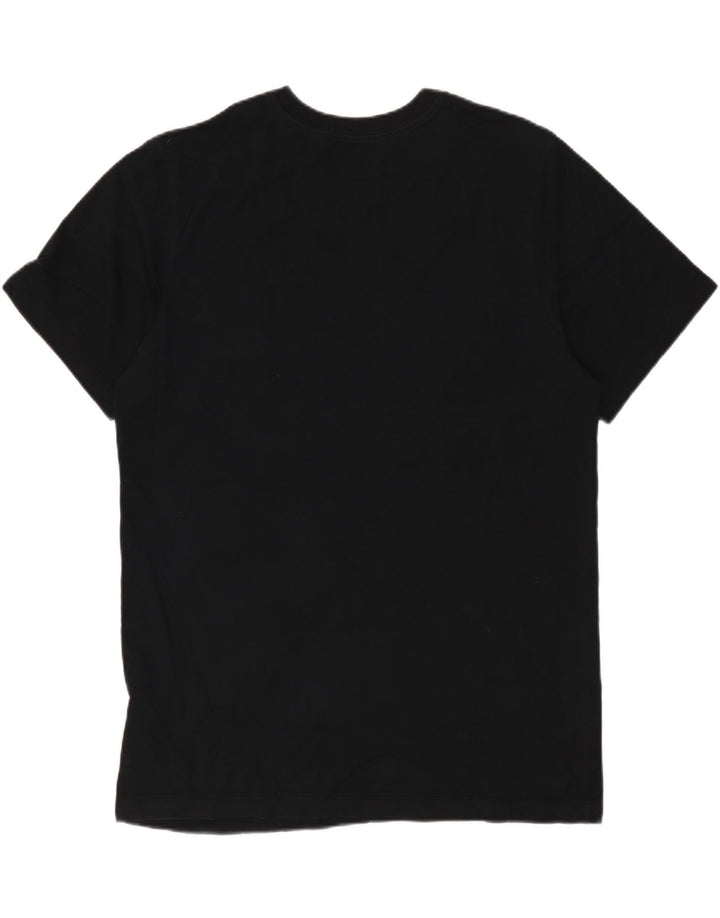 Tricou cu grafic Swoosh Nike pentru bărbați Top mediu din bumbac negru