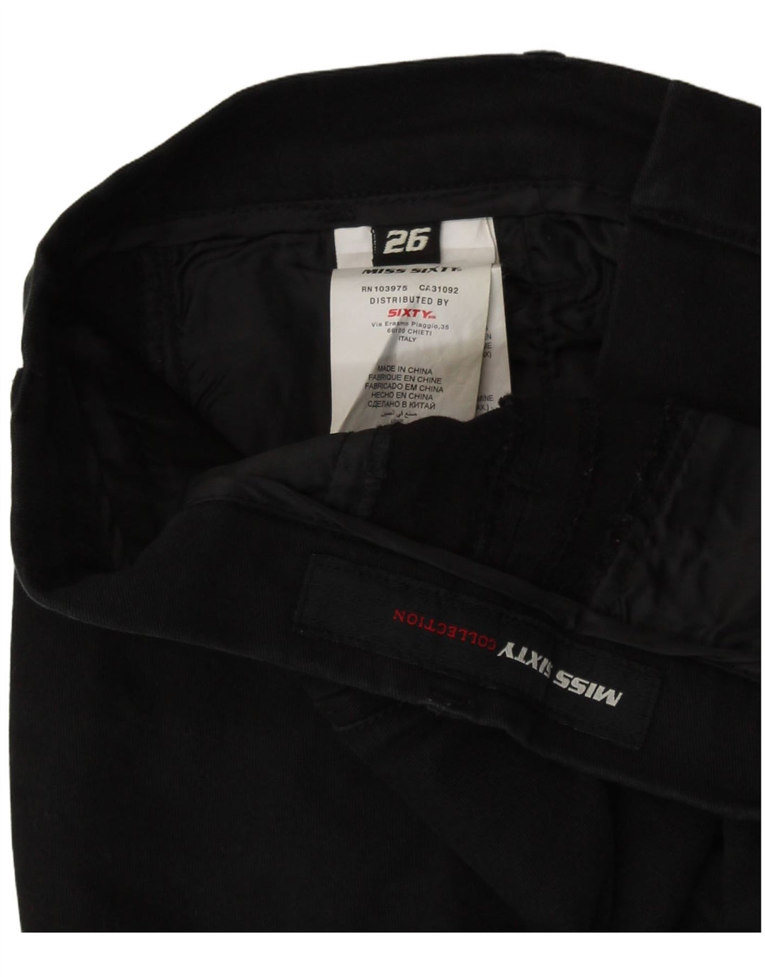 Pantaloni chino skinny pentru femei MISS SIXTY L26 L28 bumbac negru