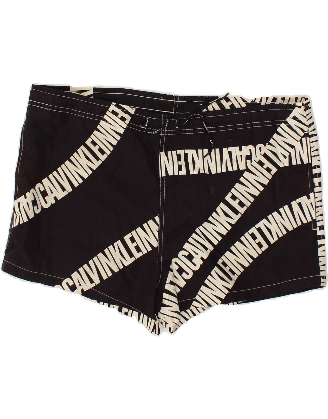 Pantaloni scurți de baie CALVIN KLEIN pentru bărbați, poliester negru mediu