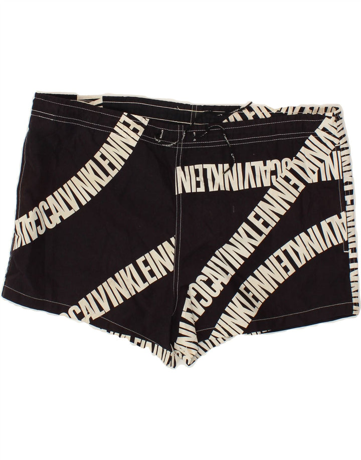 Pantaloni scurți de baie CALVIN KLEIN pentru bărbați, poliester negru mediu