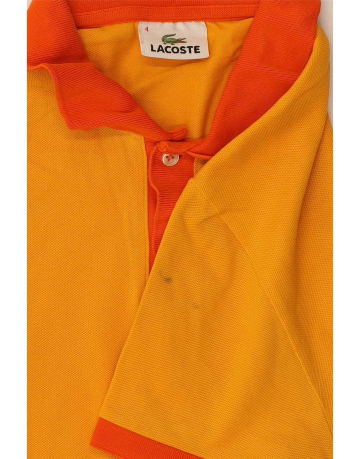 Tricou polo Lacoste Rugby pentru bărbați, mărimea 4, bumbac galben mediu