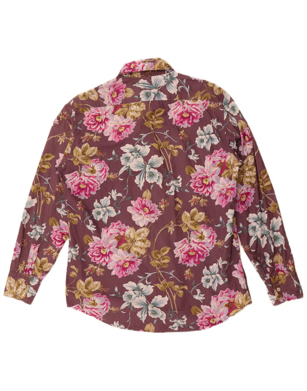 Cămașă pentru bărbați Coast XL Bumbac Floral Burgundy