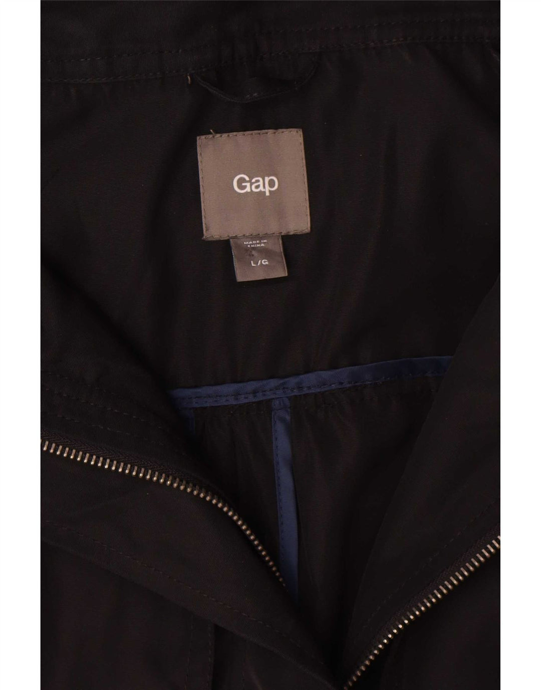 Gap Jachetă Parka supradimensionată cu glugă pentru femei UK 16 Poliester negru mare