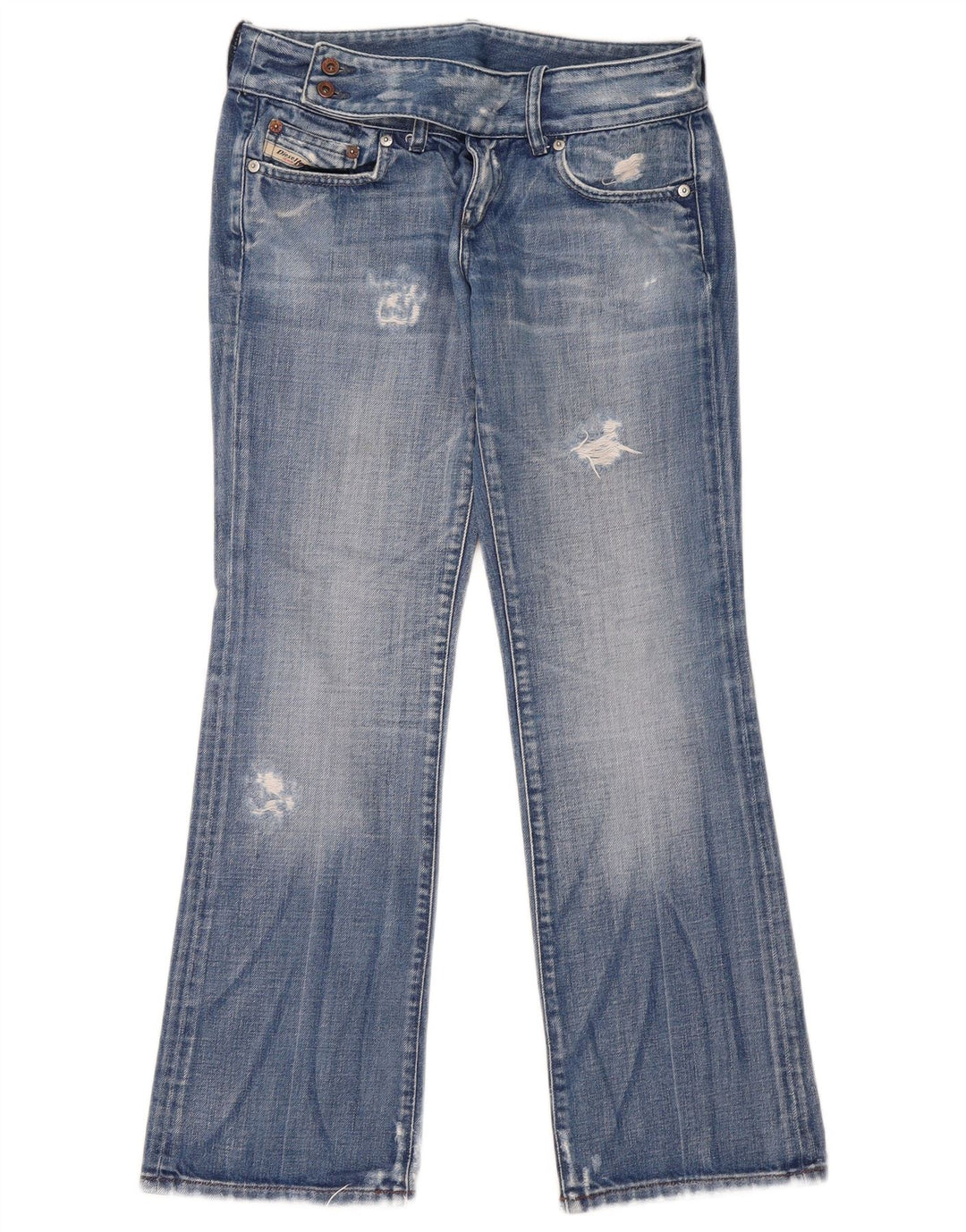 Jeans Bootcut Distressed pentru femei Diesel W29 L29 Bumbac albastru