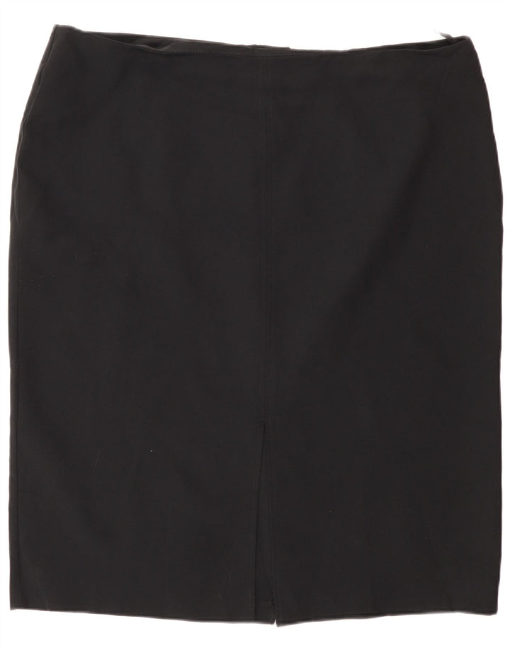 Fusta creion pentru femei Marks & Spencer UK 20 2XL W40 Poliester negru