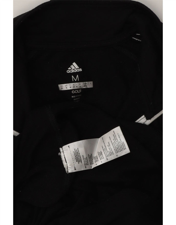 Trening pentru bărbați Adidas, cu fermoar și gât, din poliester mediu negru