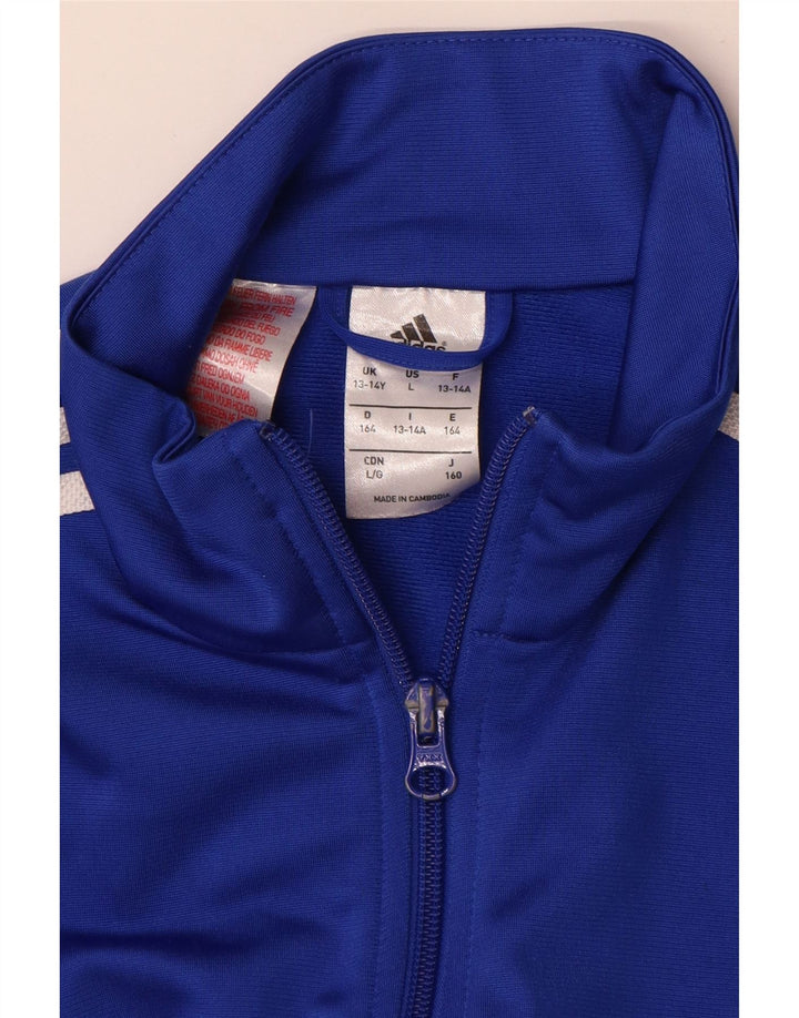 Jachetă de trening pentru băieți Adidas 13-14 ani poliester albastru