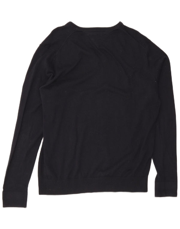 Pulover pentru bărbați Tommy Hilfiger, cu decolteu în V, XL, bumbac bleumarin