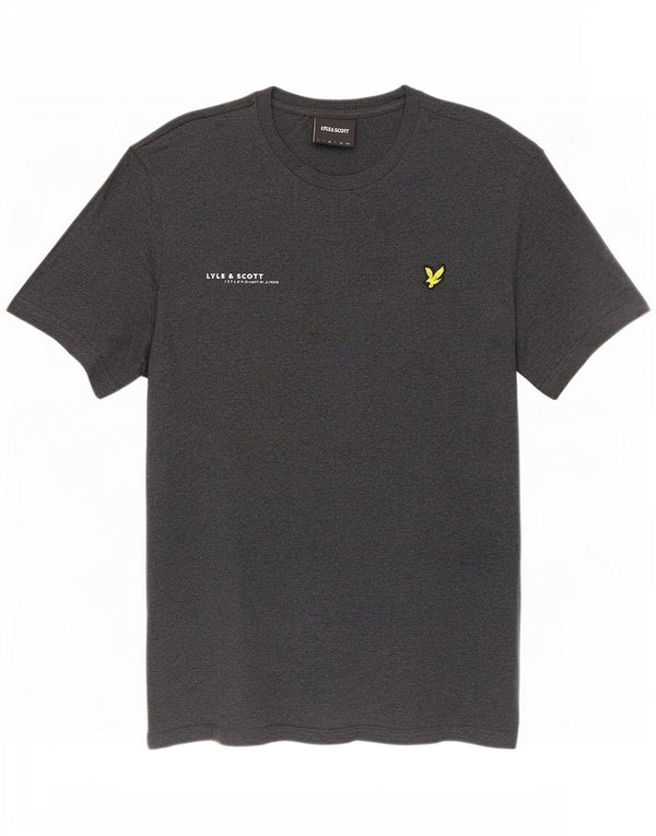 Tricou pentru bărbați Lyle & Scott Top din bumbac gri mediu