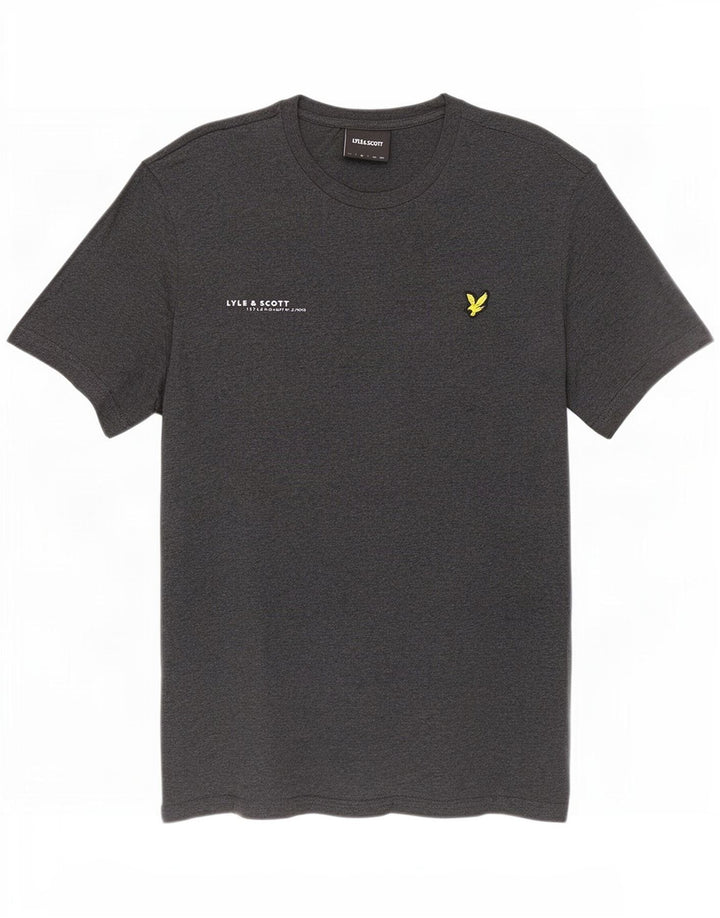 Tricou pentru bărbați Lyle & Scott Top din bumbac gri mediu
