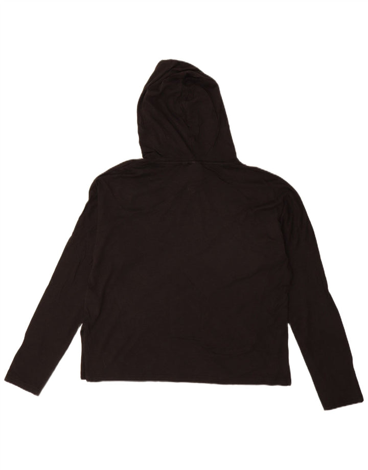 Tricou PUMA pentru femei, supradimensionat, cu glugă, cu mânecă lungă, UK 10, negru