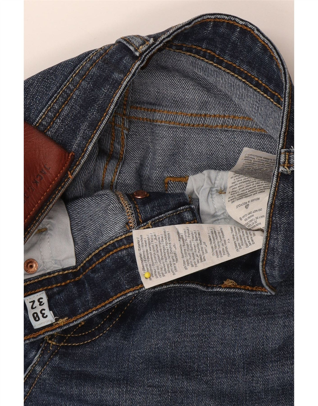Blugi drepți pentru bărbați Jack & Jones W30 L32 Bumbac albastru