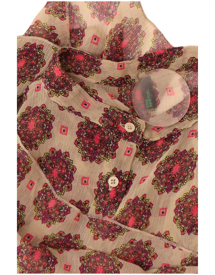 Rochie A-Line Benetton pentru femei UK 12 Medium Bej Floral