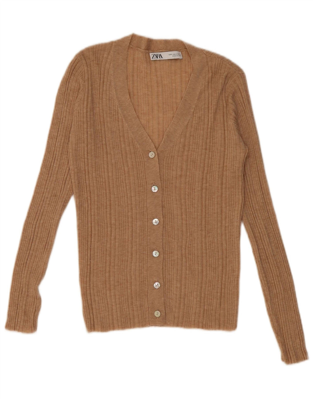 Pulover cardigan pentru femei ZARA UK 10 Mic Bej