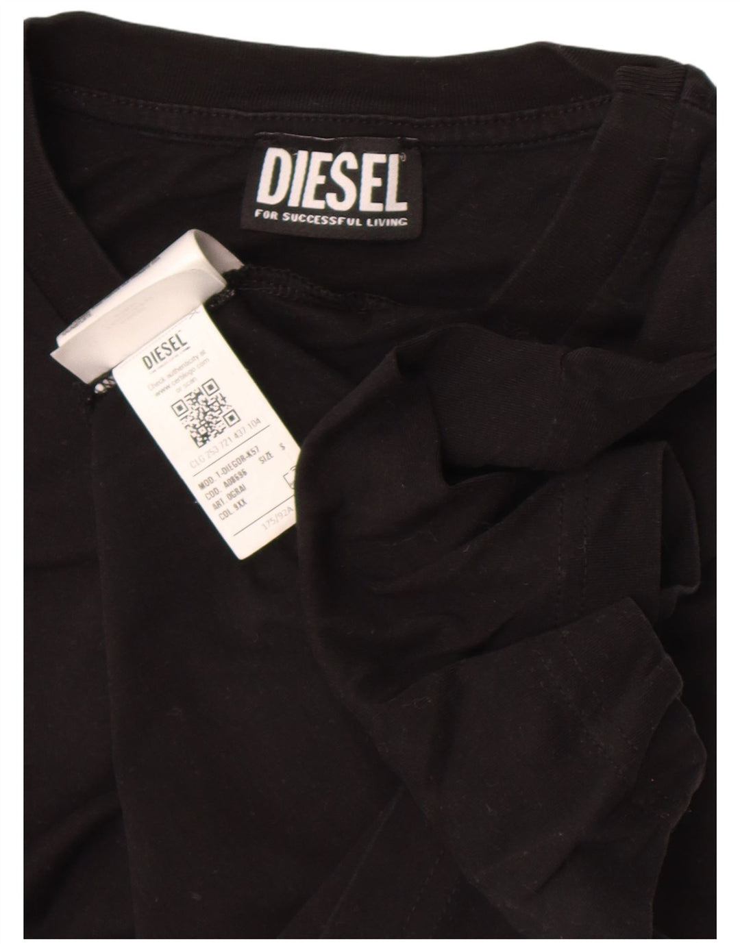 Tricou grafic pentru bărbați Diesel Top mic, negru, bumbac