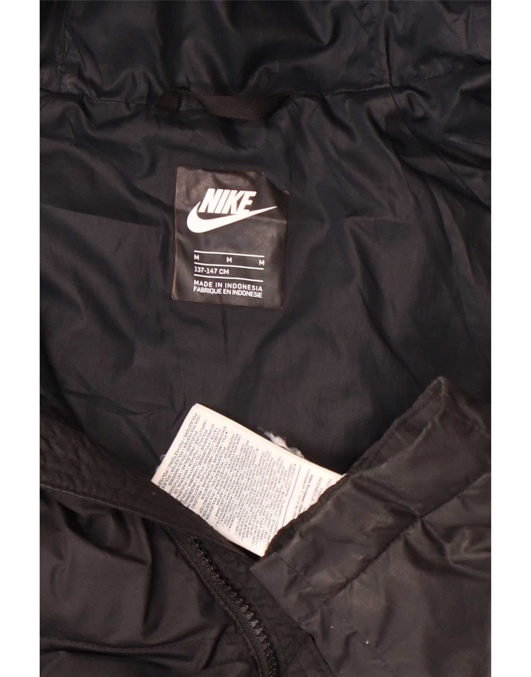Jachetă căptușită cu glugă Nike pentru băieți 10-11 ani Poliester negru mediu