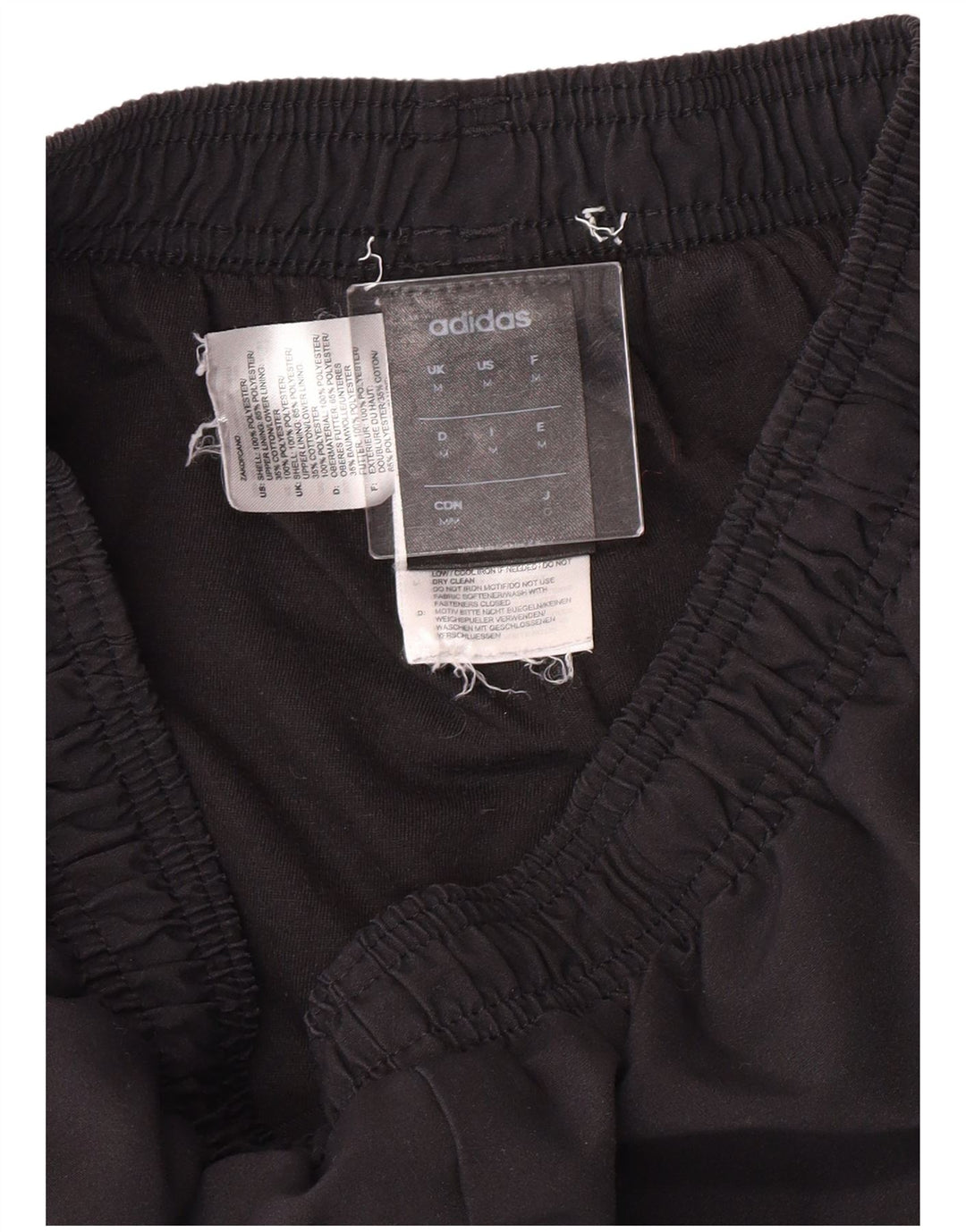 Pantaloni de trening Adidas pentru bărbați, poliester cu dungi medii, negre