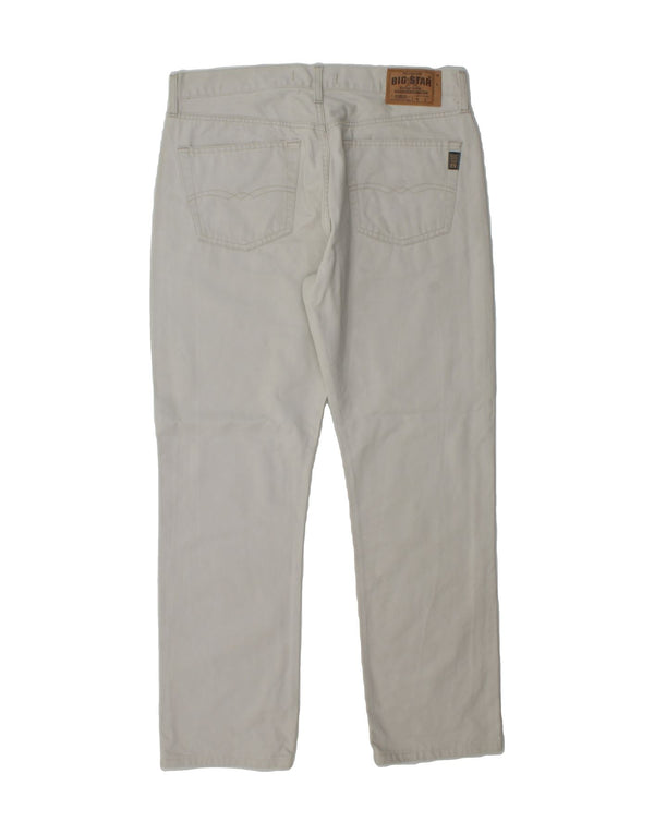 BIG STAR Mens Straight Jeans W36 L32 Grey