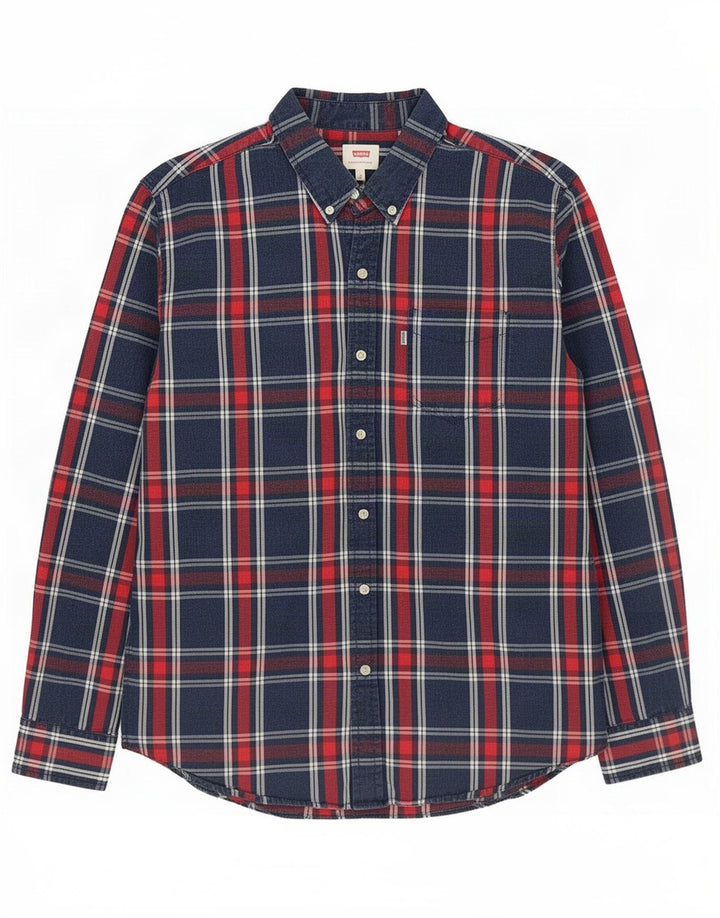 Cămașă pentru bărbați Levi's, mare, albastru bleumarin din bumbac