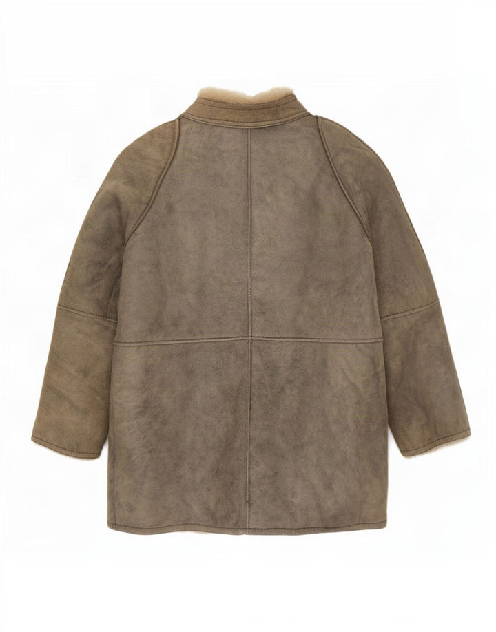Jachetă vintage pentru femei din shearling IT 46 Large Gri