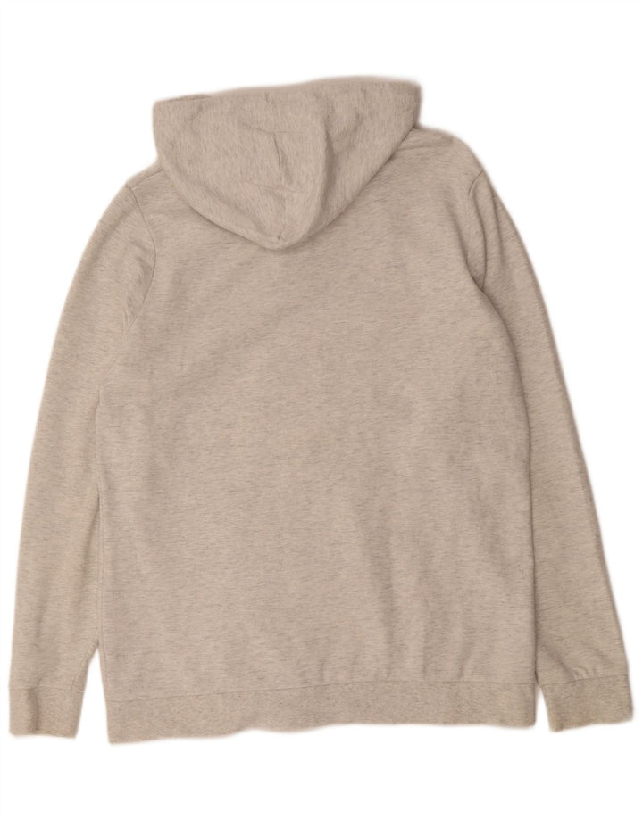KAPPA Mens Zip Hoodie Sweater Large Grey Cotton