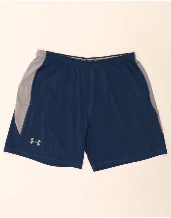 Pantaloni scurți sport pentru bărbați Under Armour 2XL, albastru marin, poliester color bloc