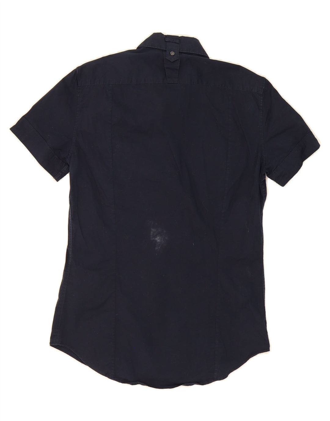 REPLAY Mens Short Sleeve Shirt Small Navy Blue Cotton Vintage Replay and Second-Hand Replay from Messina Hembry 