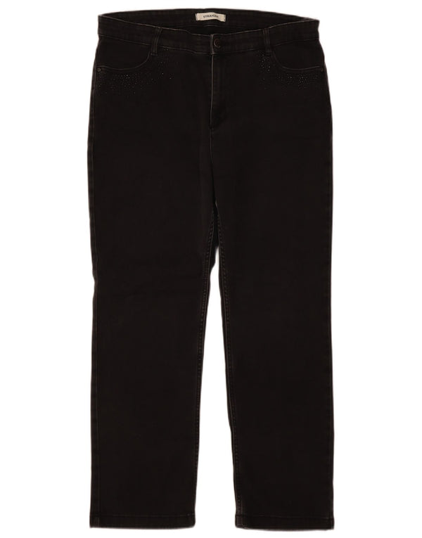 Blugi drepti pentru femei Marks & Spencer UK 16 Large W36 L28 Bumbac negru
