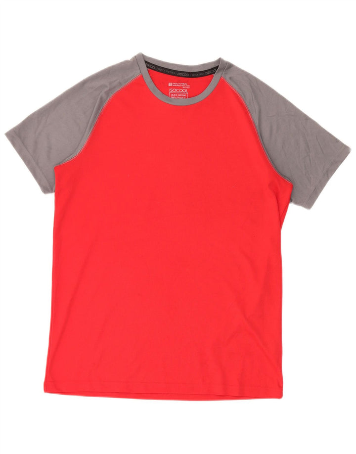 Tricou IsoCool pentru bărbați Mountain Warehouse Top Medium Red Colorblock