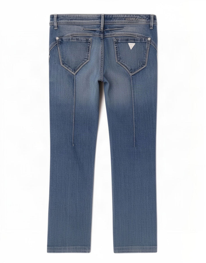 Blugi drepte pentru femei Guess W29 L27 Bumbac albastru