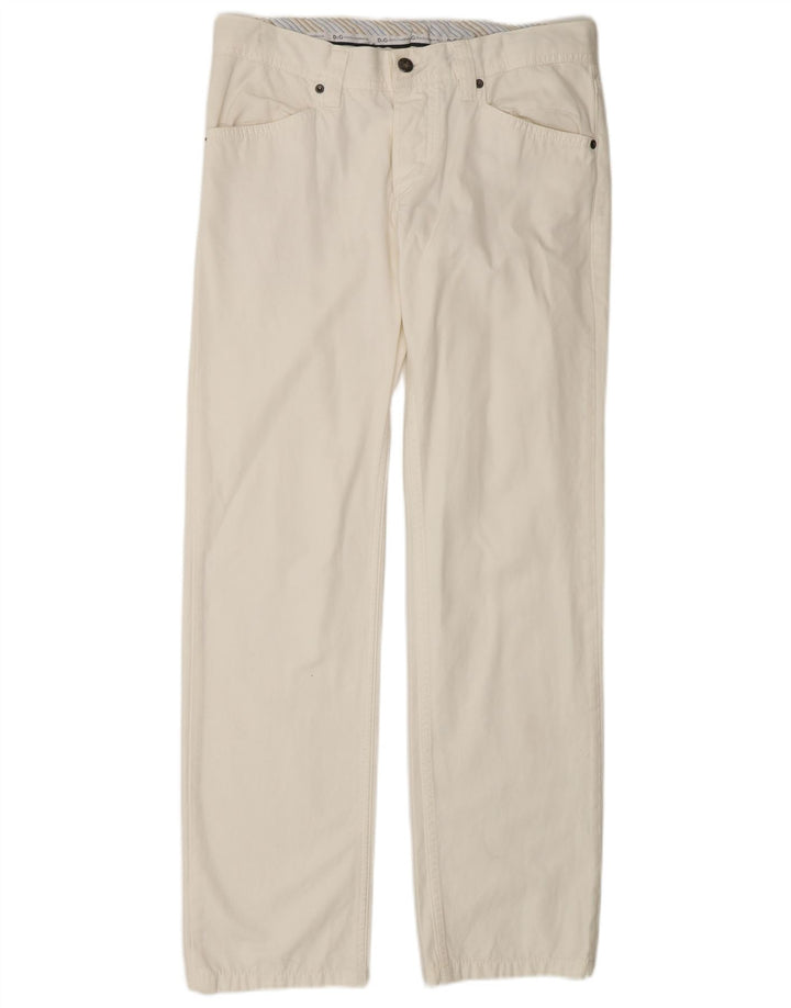 DOLCE & GABBANA Blugi drepti pentru bărbați W34 L32 Bumbac alb