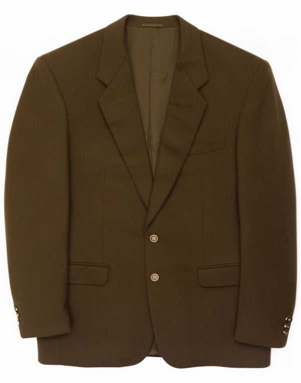 Pierre Cardin Jachetă Blazer pentru bărbați cu 2 nasturi Marea Britanie 38 Medium Khaki Cashmere